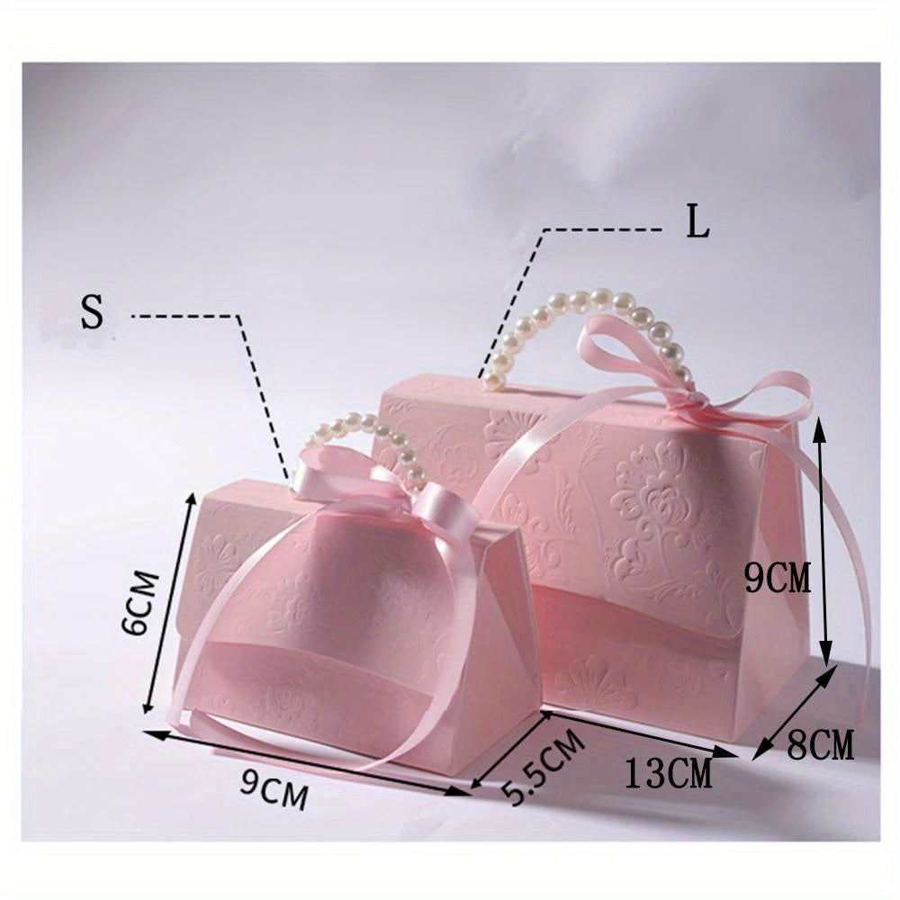 Набор подарочных мешков для конфет с тиснением под цветок для свадеб, вечеринок, подарков, маленьких и больших