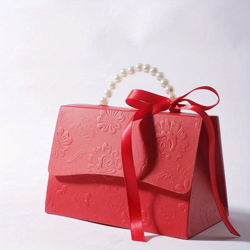 Набор подарочных мешков для конфет с тиснением под цветок для свадеб, вечеринок, подарков, маленьких и больших