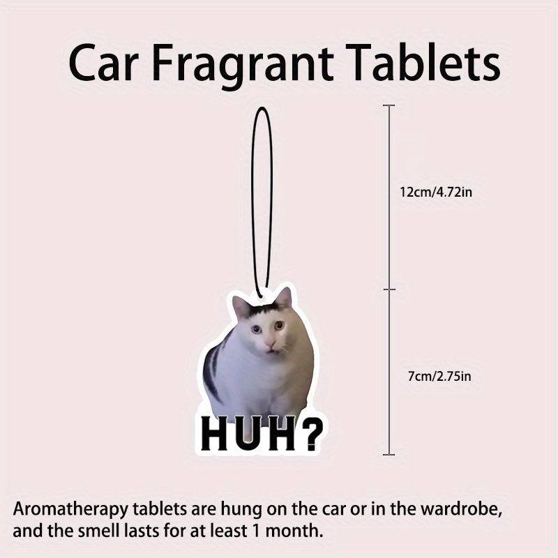 White Cat Car Air Freshener Rearview Mirror Hanging Fragrance Interior Decoration