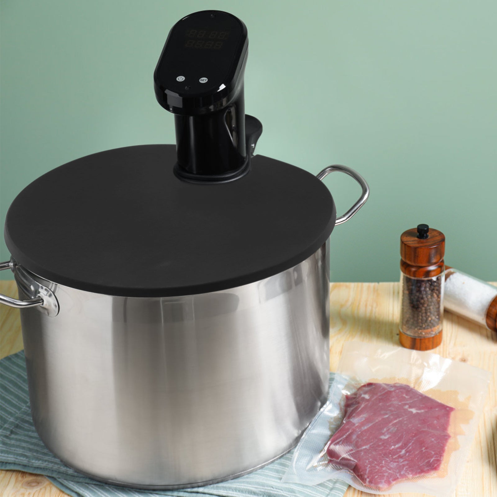 Sous Vide Lid with Non-Stick Silicone for 27.94cm Pots Kitchen and Dining