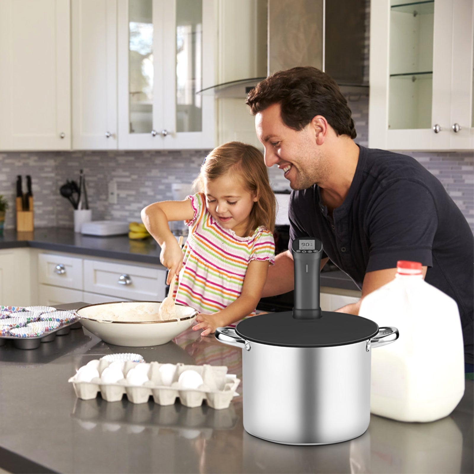 Sous Vide Lid with Non-Stick Silicone for 27.94cm Pots Kitchen and Dining