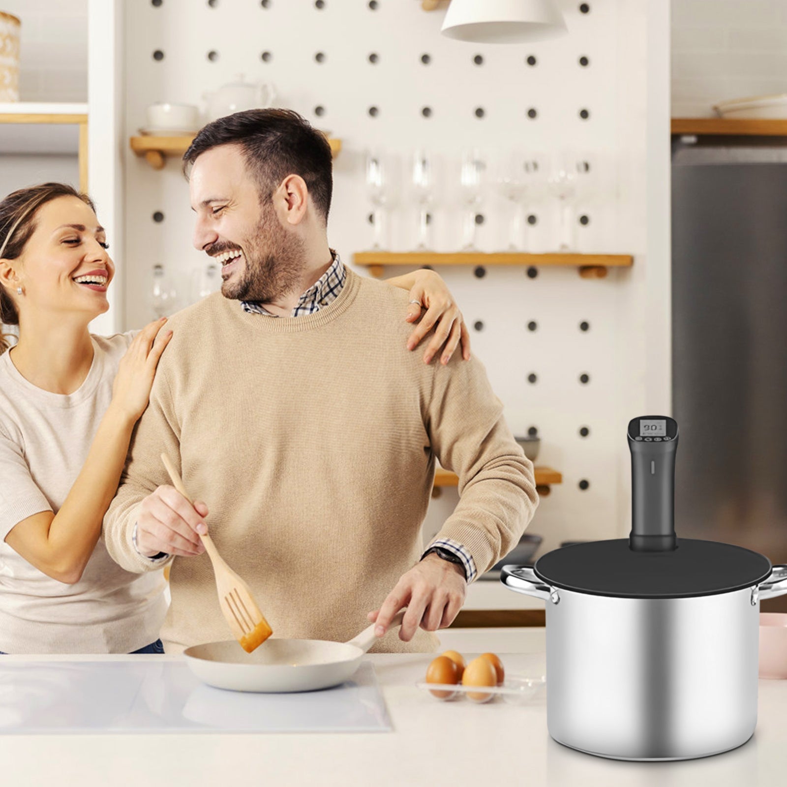 Sous Vide Lid with Non-Stick Silicone for 27.94cm Pots Kitchen and Dining