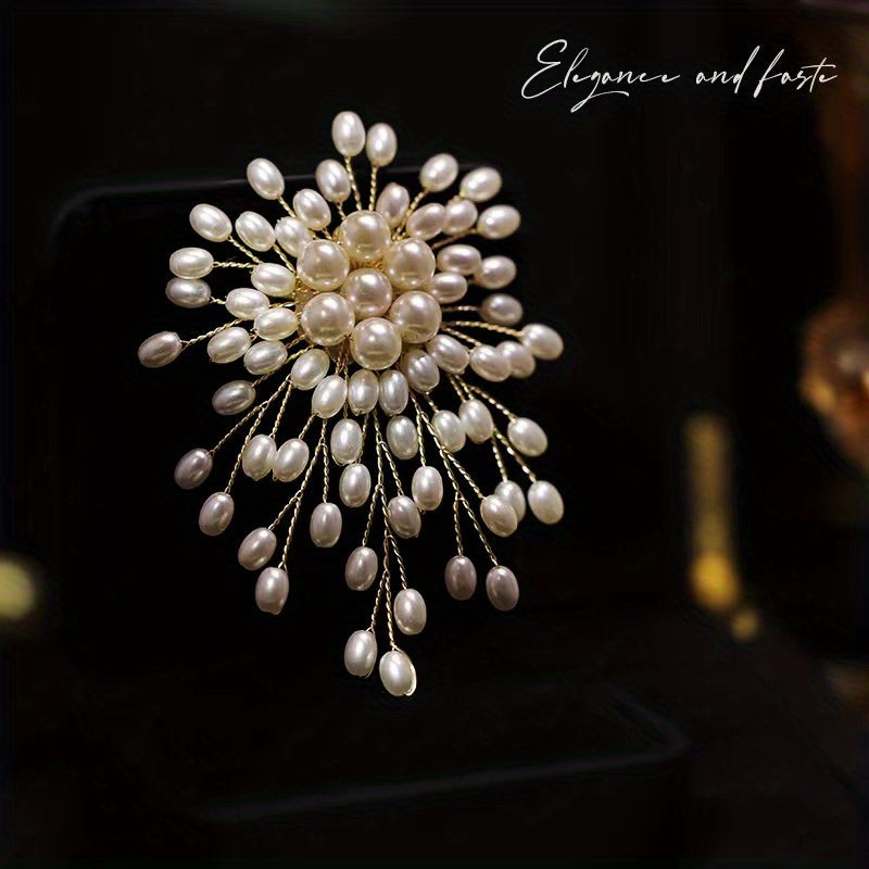 Elegant Floral Resin Brooch for Women with Gift Box