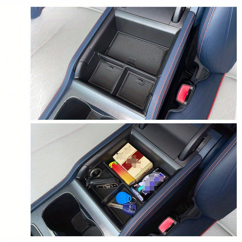 Center Console Organizer Tray for SUV Non-slip Storage Box Car Interior Accessories