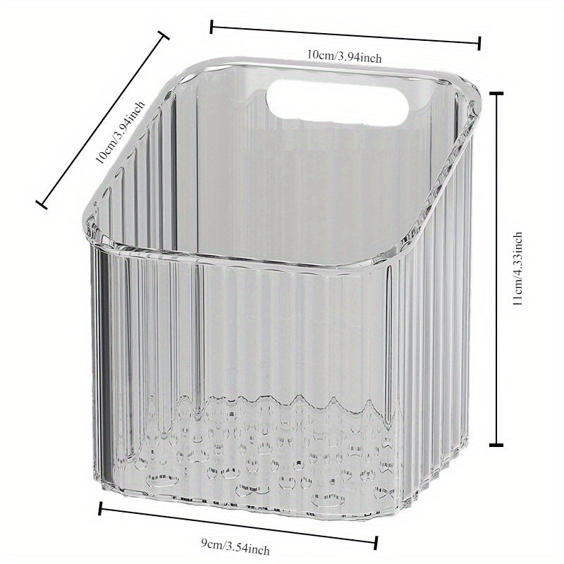Botes de almacenamiento de pared para cocina, de plástico transparente, diseño abierto