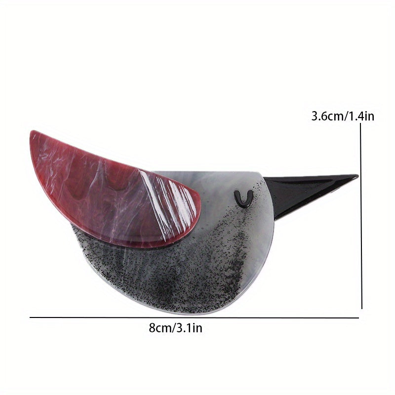 Broches de ave de acrílico, alfileres de solapa, accesorio de moda, lindo estilo punk