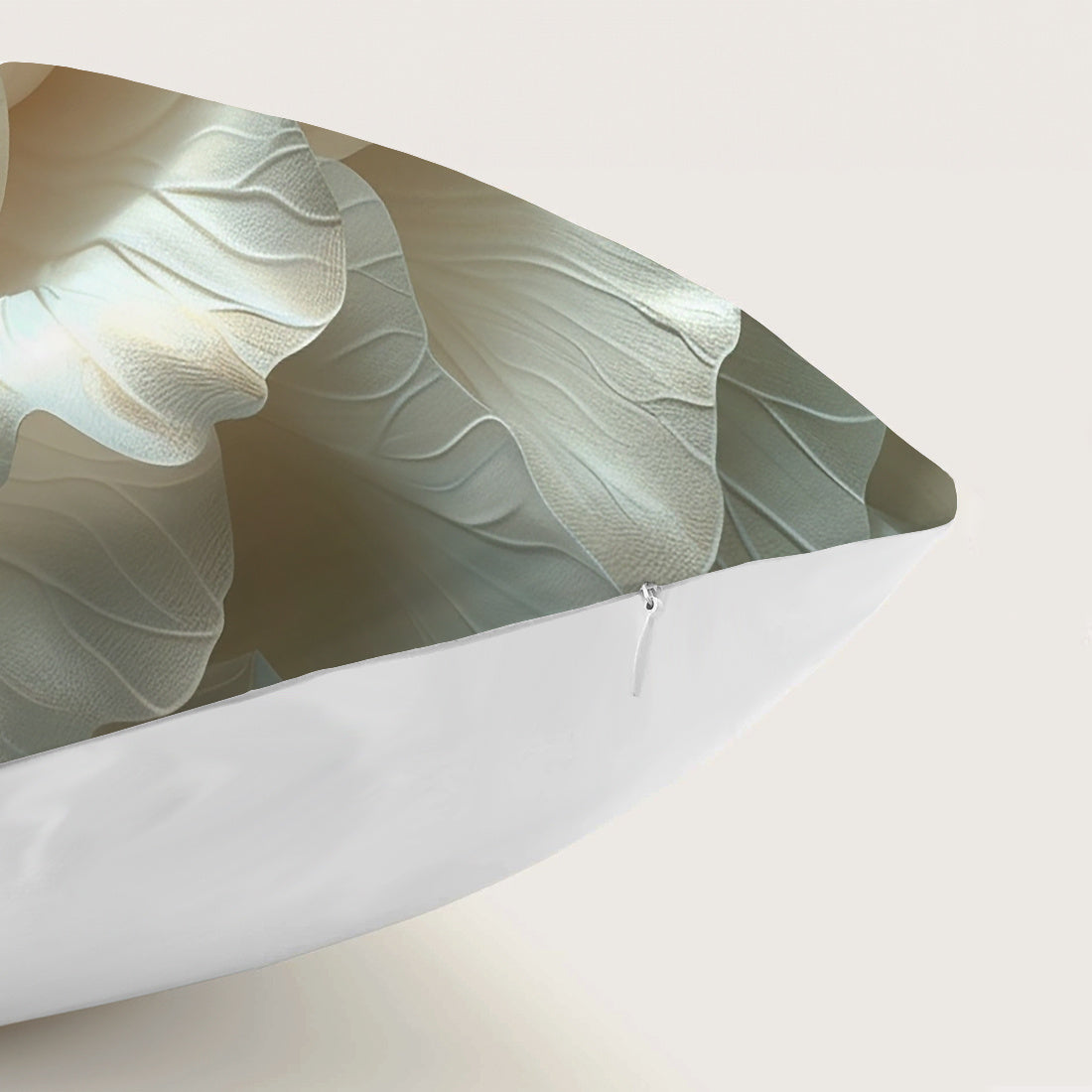 3D Embossed Flower Printed Sofa Pillow Cover Peach Skin 45x45cm