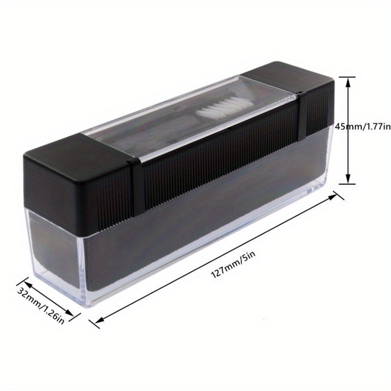 Улучшите качество звука и удалите пыль с помощью премиум набора для чистки виниловых пластинок, включает резиновую щетку и инструмент для детализации для энтузиастов проигрывателей. Необходимое обслуживание для проигрывателей и