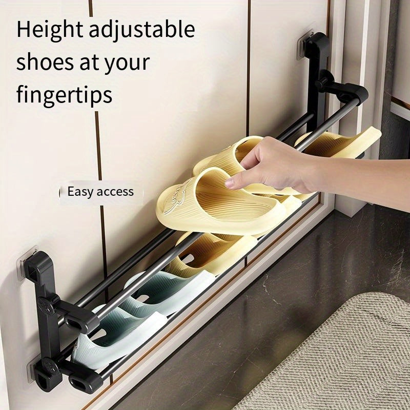 Over-the-Door Metal Shoe Rack Multi-Layer Organizer for Home Dorm Storage