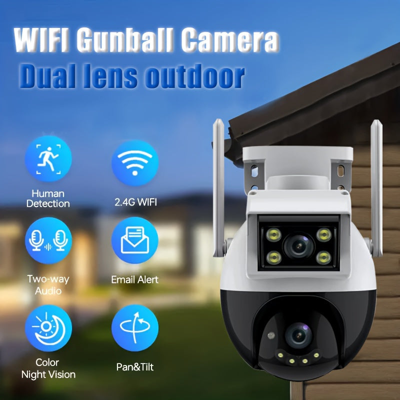 Wireless Outdoor Security Camera with Night Vision, Motion Detection, Two-Way Audio