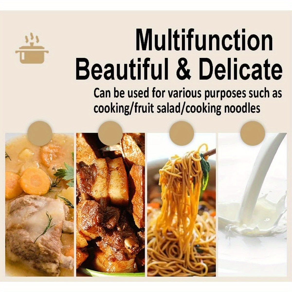 Qo'l bilan tayyorlangan 2.3L/78oz Shisha Pishirish Qozoni - Issiqlikka chidamli Borosilikat Shisha Qozon To'plami - Makaron, Noodle, Sho'rva, Sut, Choy va Salat uchun mukammal