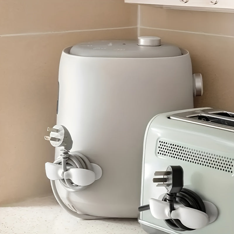 Organizador de enrollador de cables multifunción sin taladro, soporte para enchufes, almacenamiento en el hogar