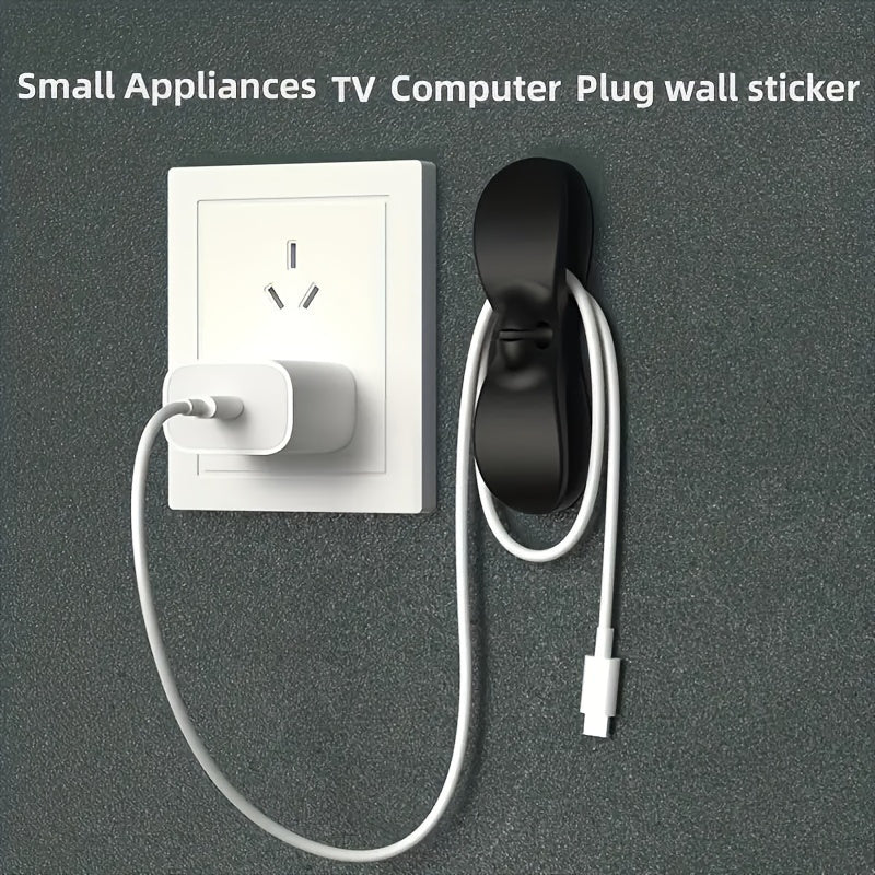 Organizador de enrollador de cables multifunción sin taladro, soporte para enchufes, almacenamiento en el hogar