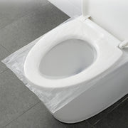 Disposable Toilet Seat Covers 50 Pack Waterproof Transparent Plastic Hygienic Cushioned Paper Alternative