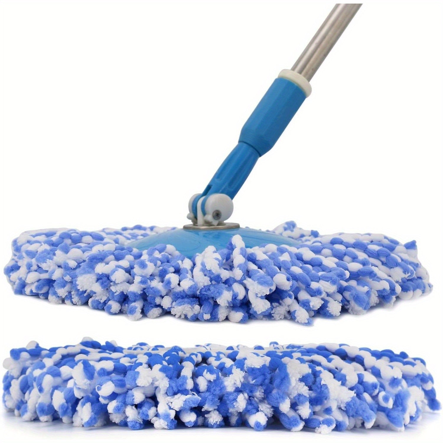 3 ta doira shaklidagi mikroto'qima mopp boshlarini 360° aylanuvchi sehrli mop uchun to'plami: Turli brendlar bilan mos - Uy tozalash uchun zarur almashtirish boshliqlari
