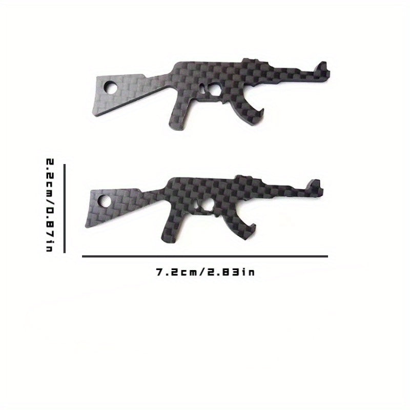 Carbon Fiber Bottle Openers Gun Design Ultralight Keychain Style Portable Beer Wine Opener for Outdoor Use