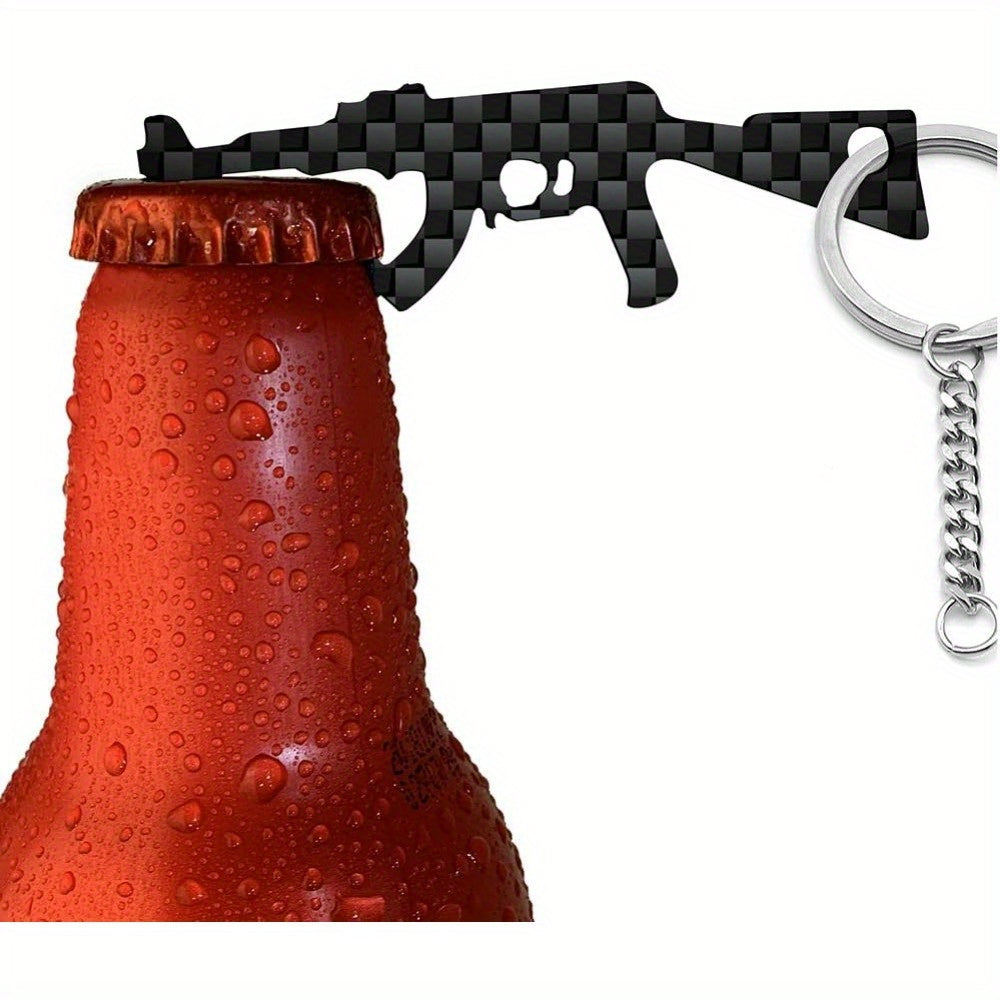 Carbon Fiber Bottle Openers Gun Design Ultralight Keychain Style Portable Beer Wine Opener for Outdoor Use