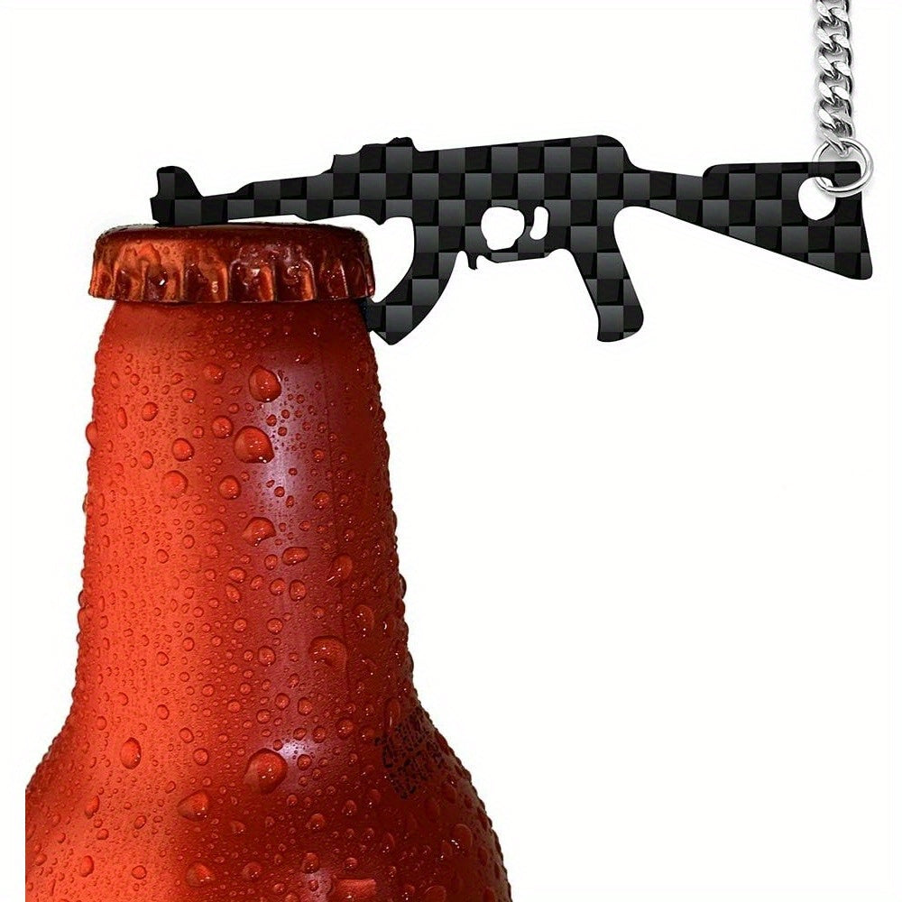 Carbon Fiber Bottle Openers Gun Design Ultralight Keychain Style Portable Beer Wine Opener for Outdoor Use