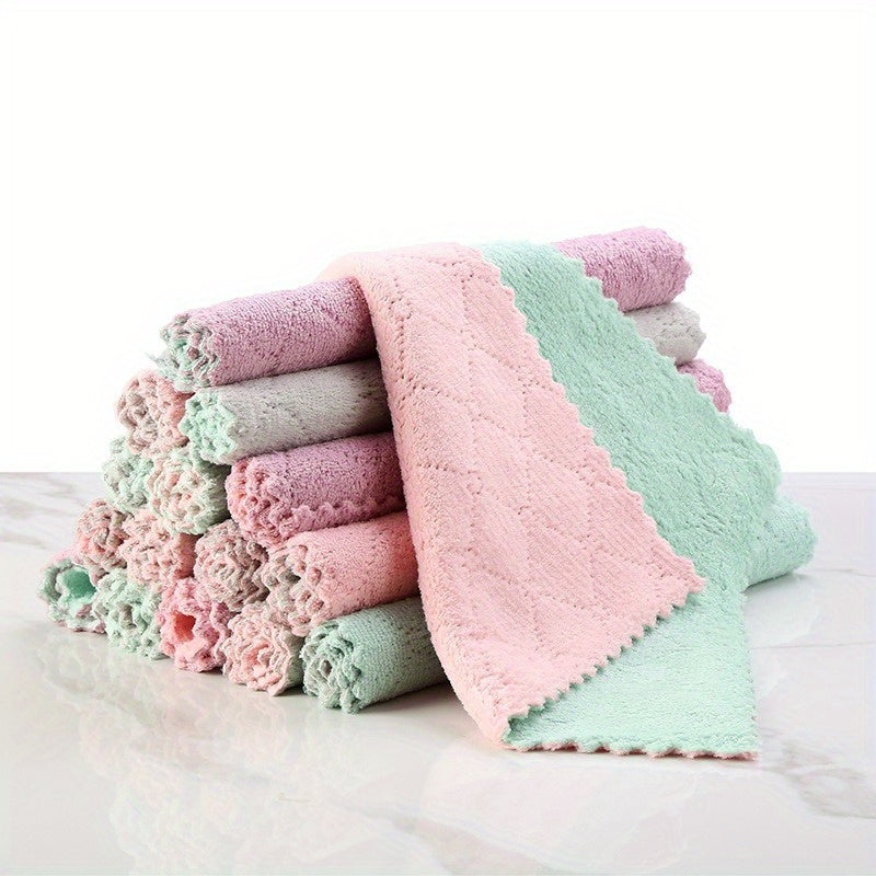 10 Durable Absorbent Kitchen and Bathroom Dishcloths for Cleaning