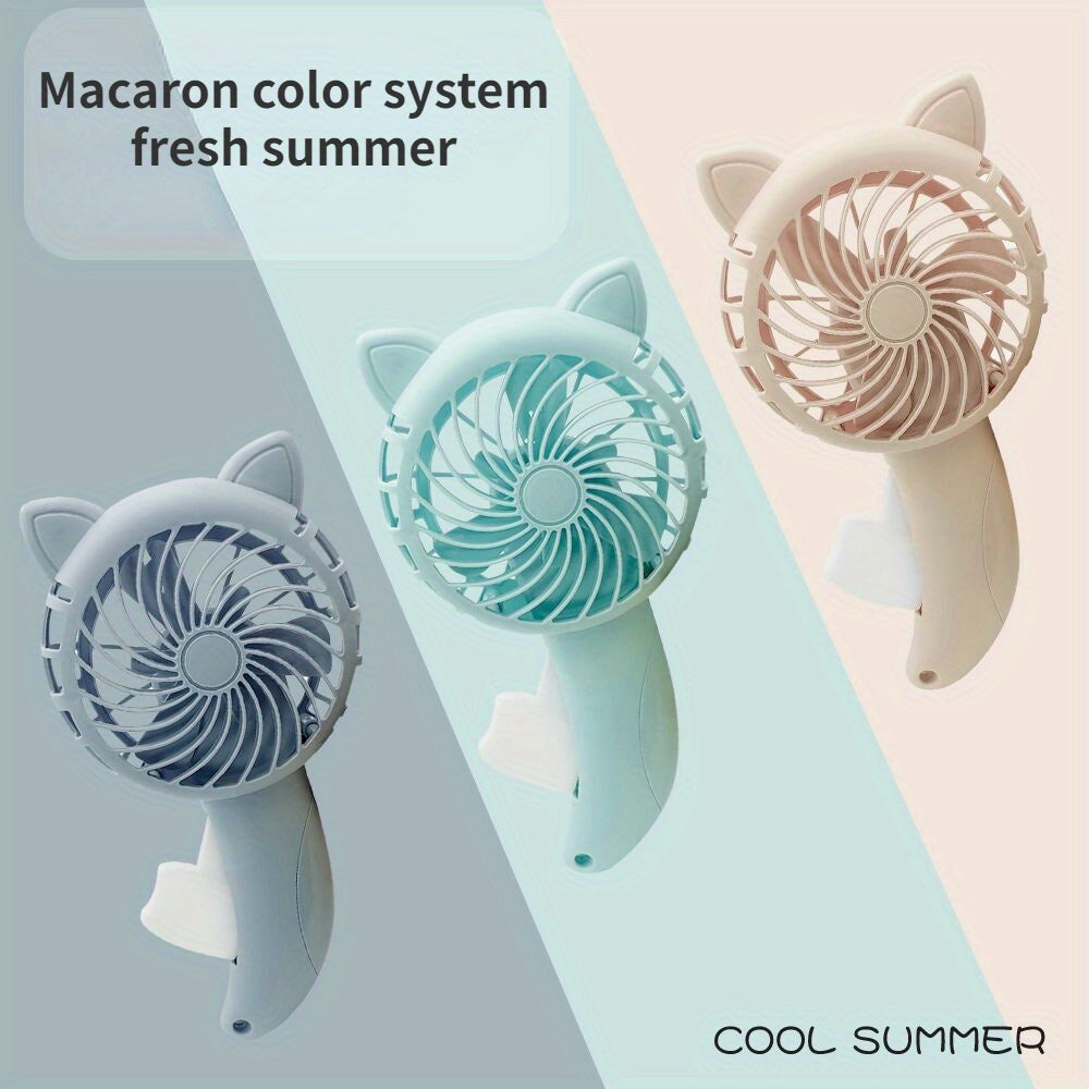 Mini Handheld Fan Portable Battery-Free ABS Material for Outdoor Activities Unisex