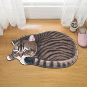 Cute Cat Floor Mat Absorbent Non-Slip Soft Kitchen Bathroom Decor