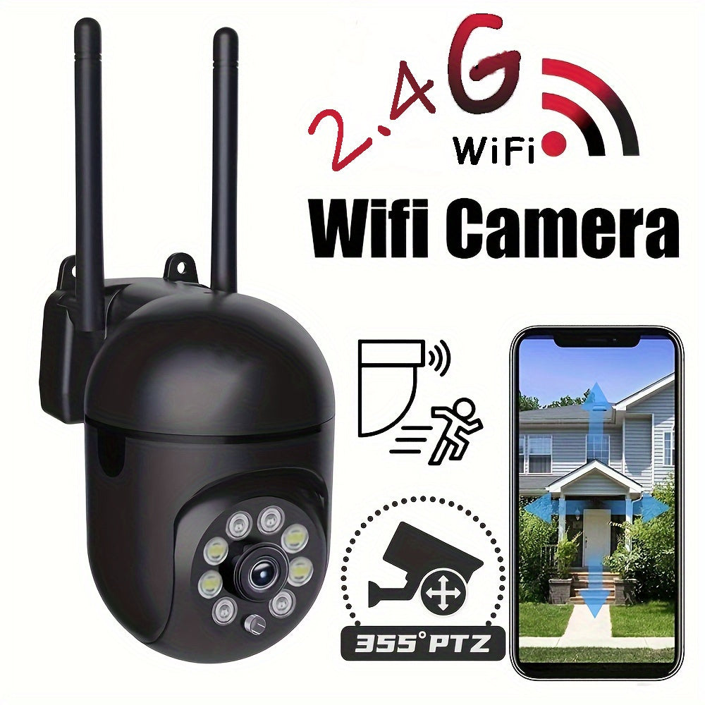HD 1080p WiFi Security Camera 355-Degree Indoor Outdoor Night Vision Intercom