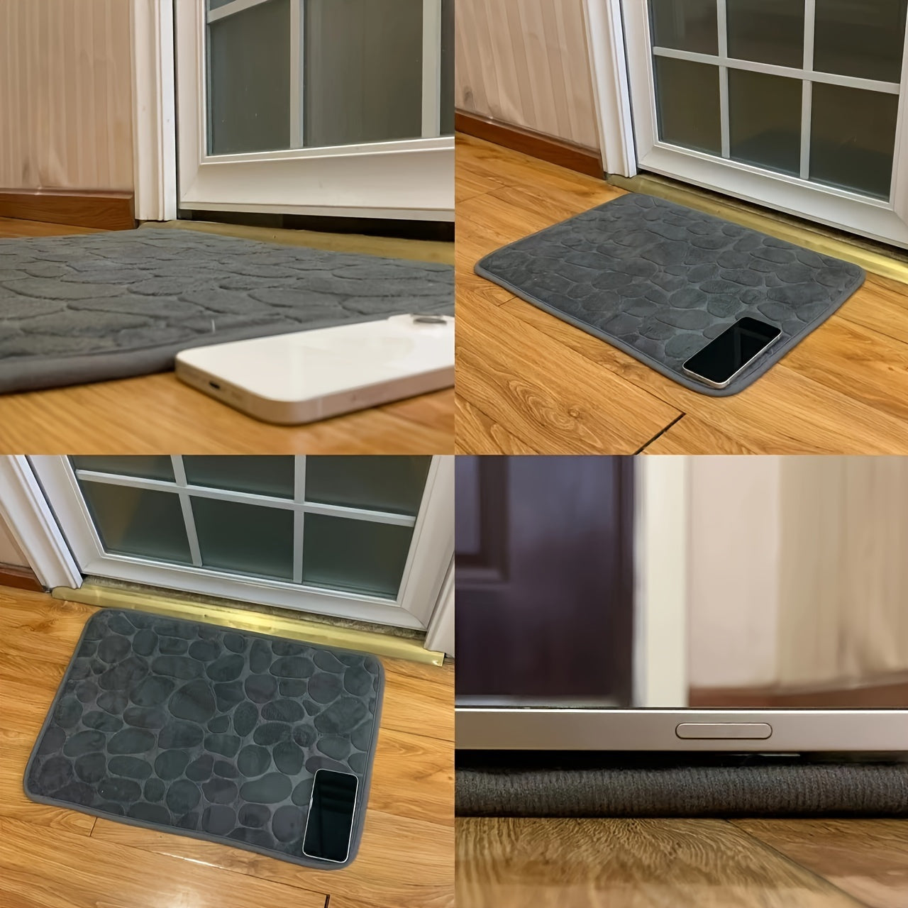 Cobblestone Memory Foam Bath Mat Non-Slip Quick-Dry Bathroom Rug