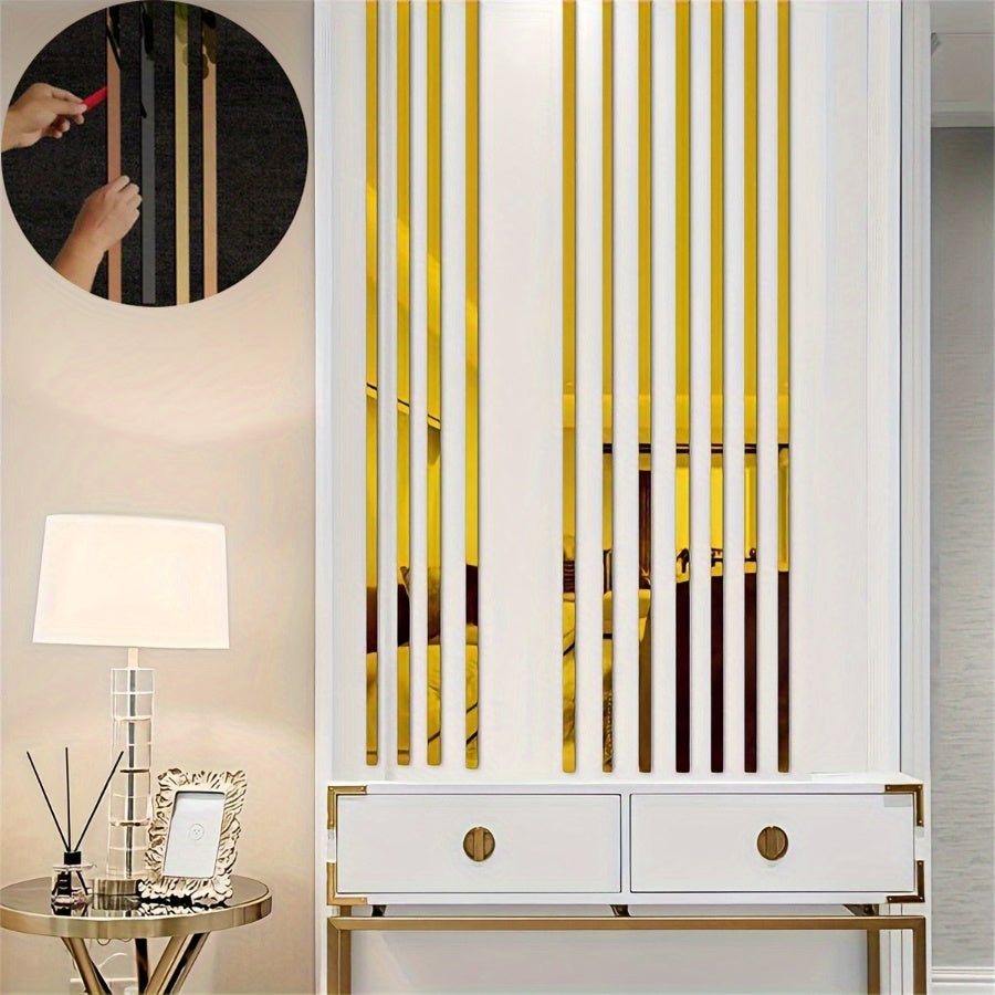 5M Stainless Steel Wall and Ceiling Decor Roll Modern Mirror Finish for Living Room