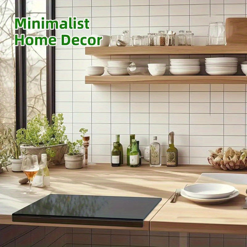 Acrylic Cutting Board with Non-Slip Surface and Edge Lip for Kitchen Use