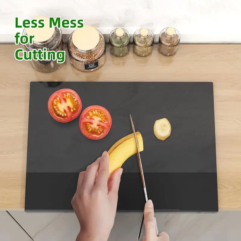 Acrylic Cutting Board with Non-Slip Surface and Edge Lip for Kitchen Use