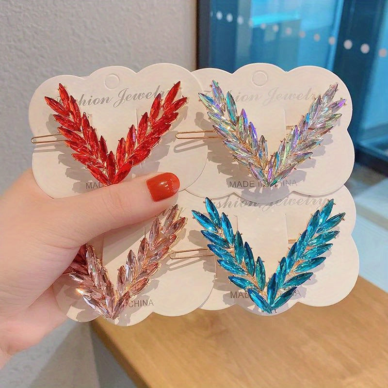 Ayollar uchun shaffof V-shaklidagi soch klipi, Koreya moda soch aksessuarlari, kechki sovgʻa