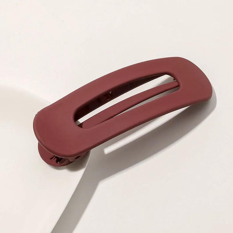 Women Frosted Acrylic Hair Clip Toothed Barrette Elegant Hair Accessory