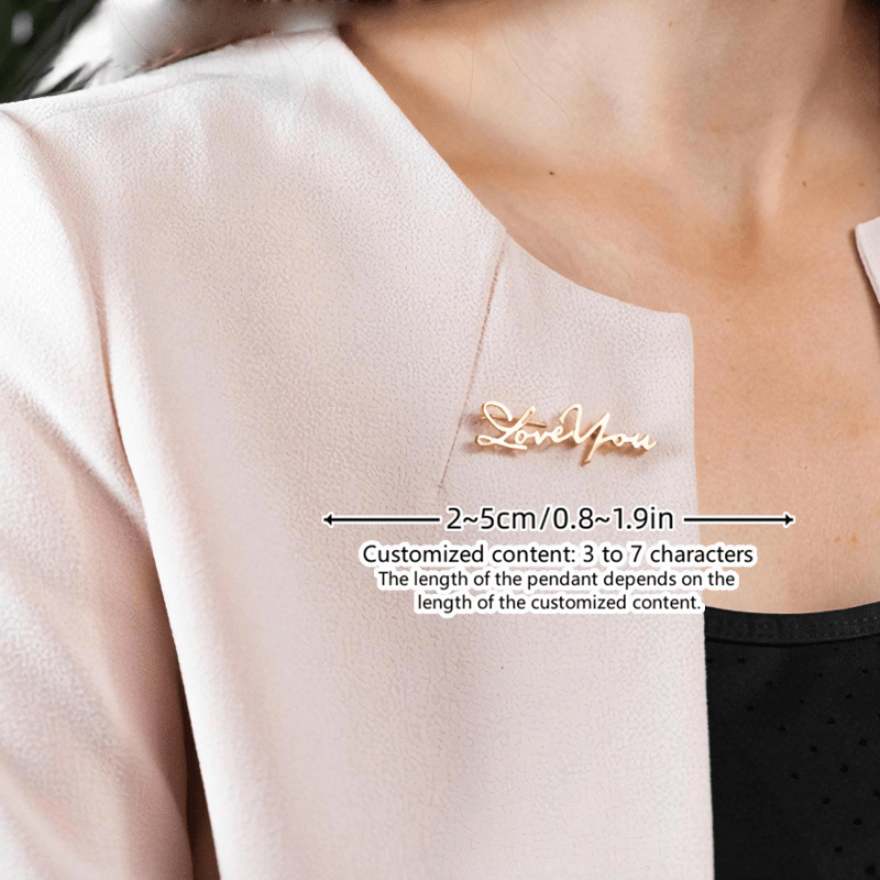 Индивидуальный брошка-значок из нержавеющей стали для женщин и мужчин, подарок на День матери, День святого Валентина, подругам, День отца