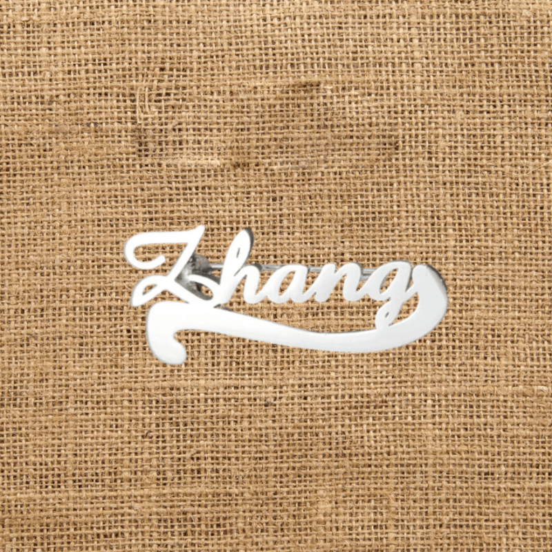 Stainless Steel Custom Name Brooch for Women Men Gift for Mom Dad Bridesmaid