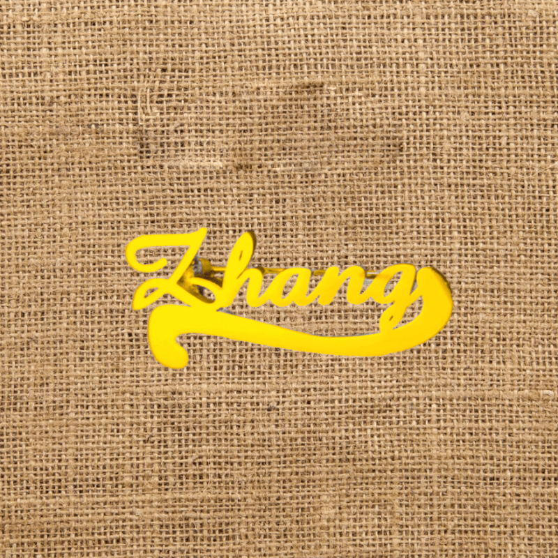 Stainless Steel Custom Name Brooch for Women Men Gift for Mom Dad Bridesmaid