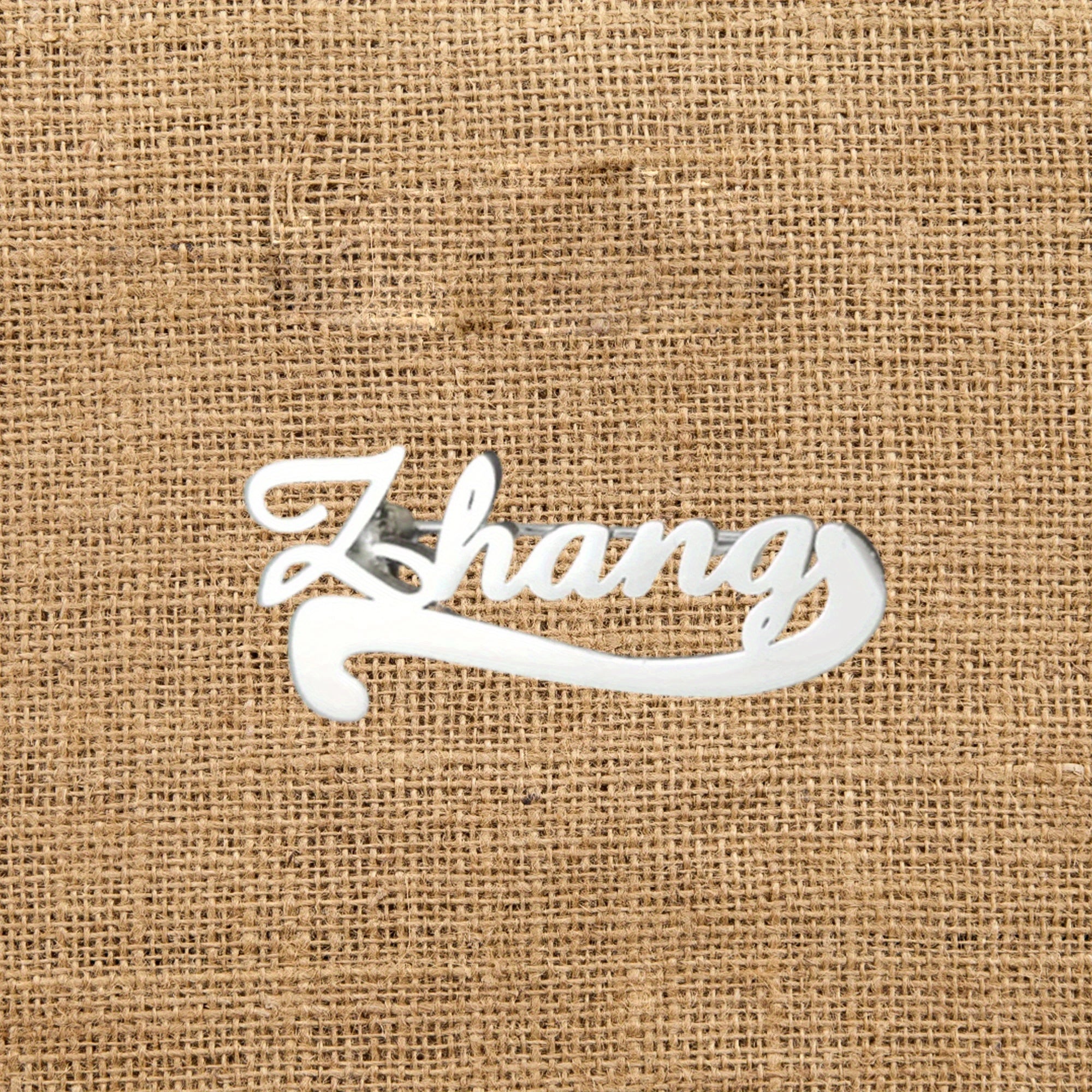 Stainless Steel Custom Name Brooch for Women Men Gift for Mom Dad Bridesmaid