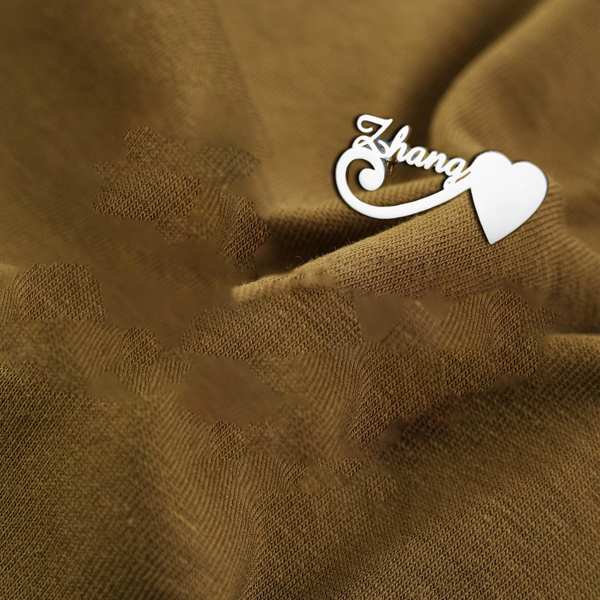 Stainless Steel Custom Name Brooch for Women Men Gift for Mom Dad Bridesmaid