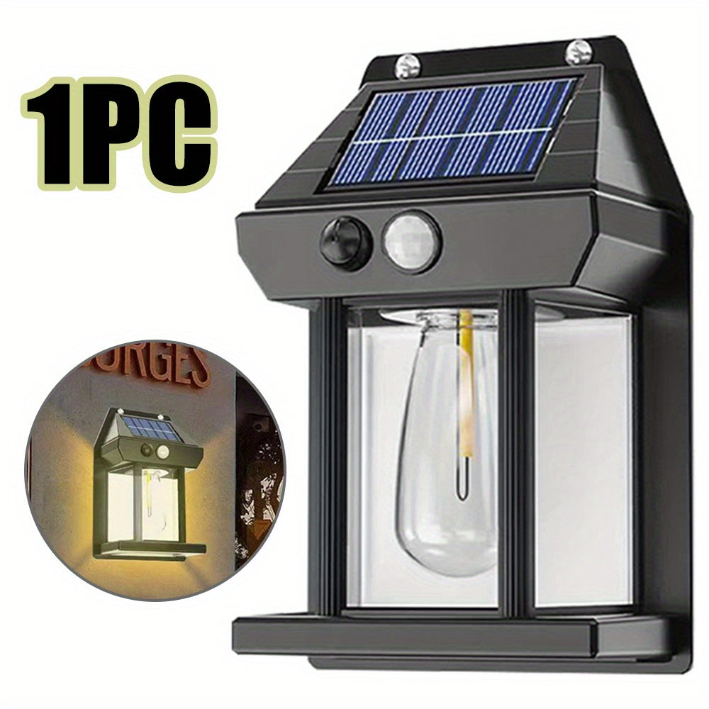 Outdoor Solar Motion Light 3 Modes Warm White Wall Garage Porch