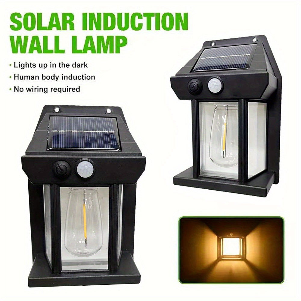 Outdoor Solar Motion Light 3 Modes Warm White Wall Garage Porch