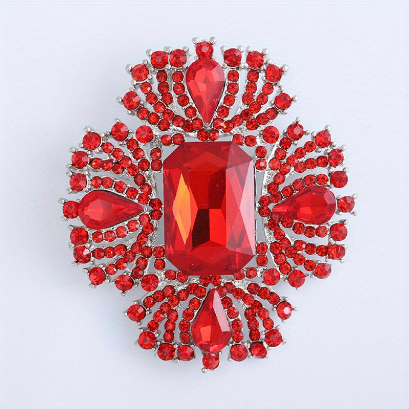 Elegant Rhinestone Brooch for Women, Sparkling Jewelry Accessory