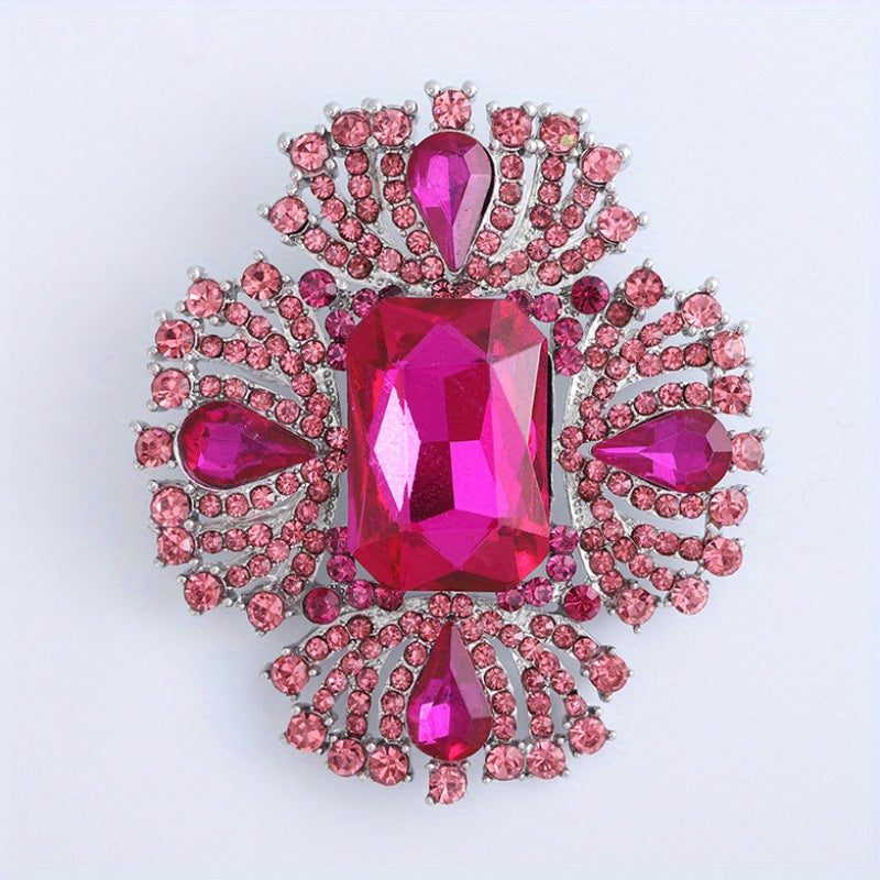 Elegant Rhinestone Brooch for Women, Sparkling Jewelry Accessory
