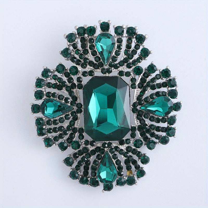 Elegant Rhinestone Brooch for Women, Sparkling Jewelry Accessory