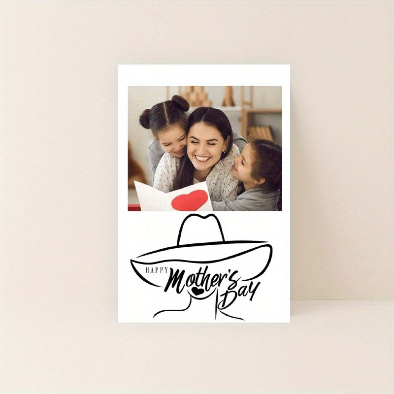 Onadan yoki o'g'il boladan ona uchun shaxsiylashtirilgan Ona kuniga maxsus karta, fotosurat bilan sovg'a fikri