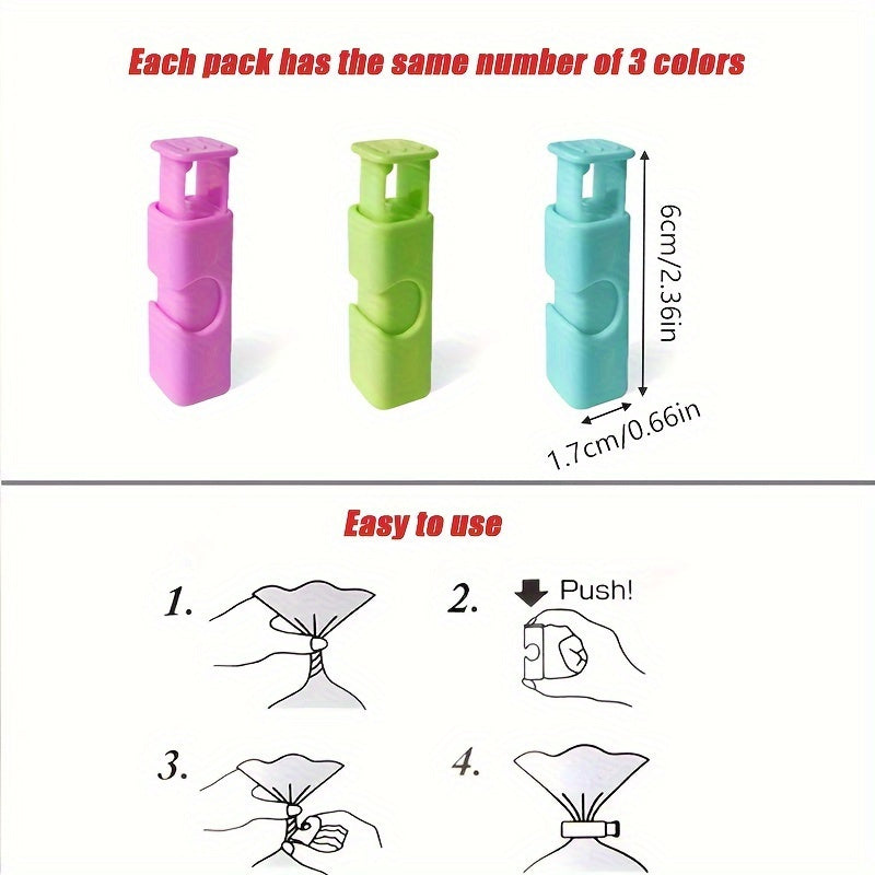 Adjustable Food Bag Sealing Clips 5/10/20 Pcs Reusable Plastic for Food Freshness