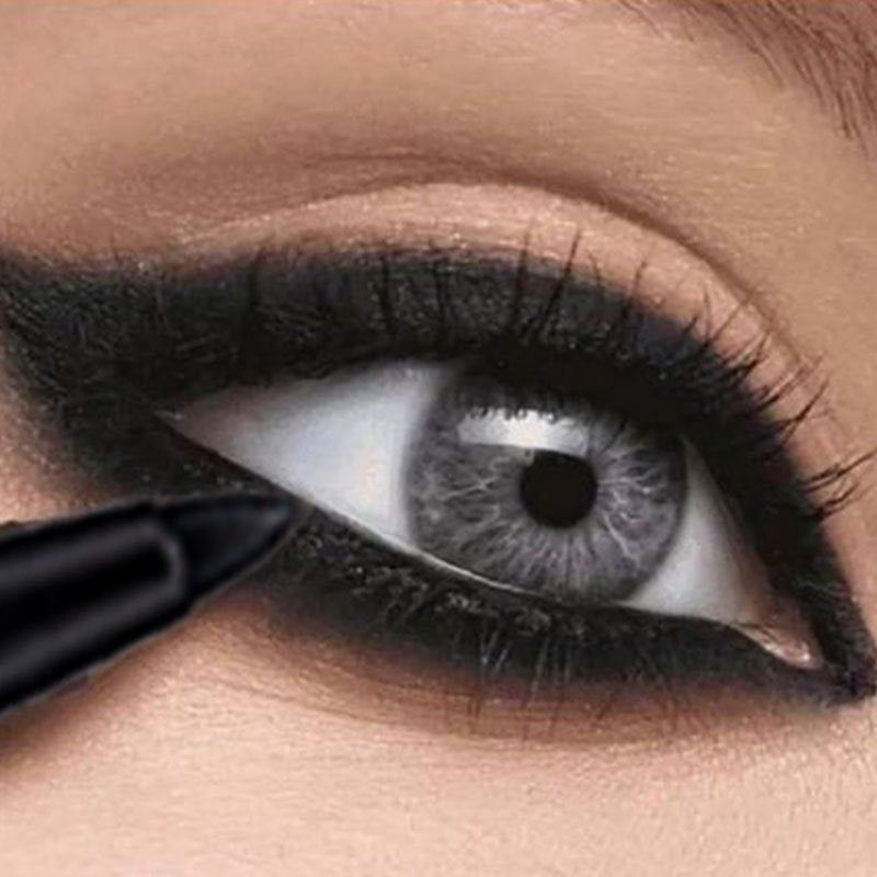 Women Black Matte Waterproof Gel Eyeliner Pencil Long Lasting