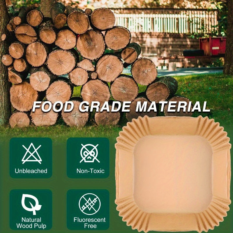 50/100 одноразовых бумажных подложек для аэрогриля, антипригарные, пергаментные, водоотталкивающие