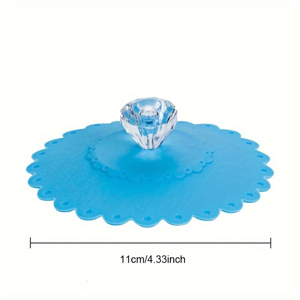 Set of 2 Flower-Shaped Silicone Cup Lids Heat-Resistant Dustproof for Mugs