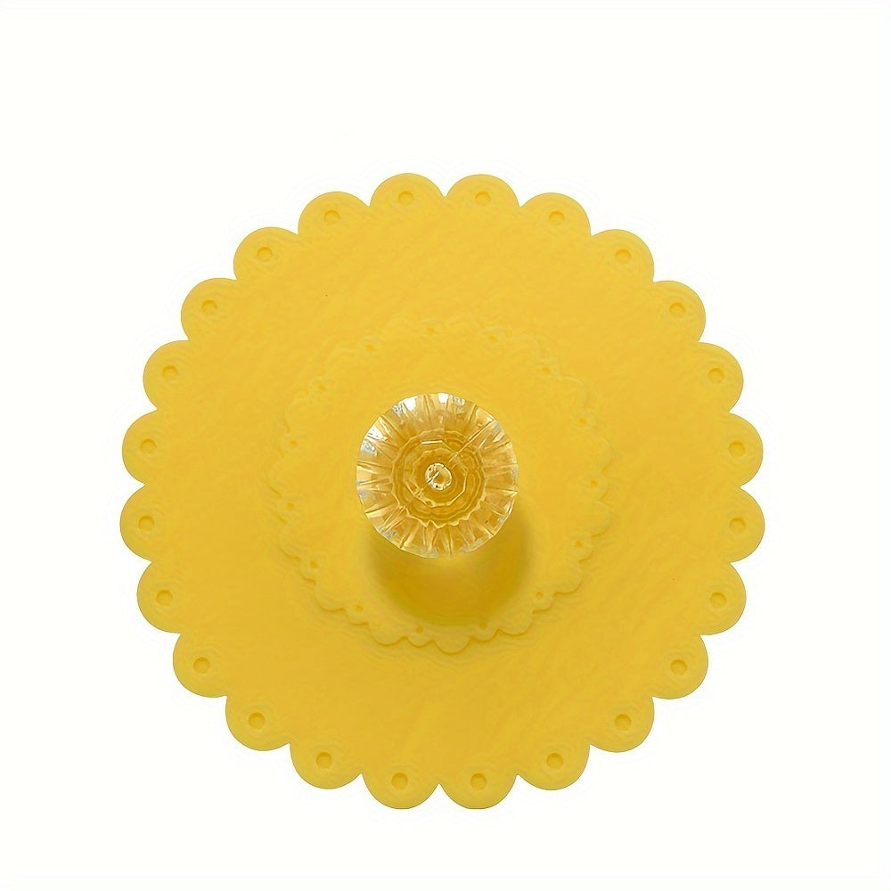 Set of 2 Flower-Shaped Silicone Cup Lids Heat-Resistant Dustproof for Mugs