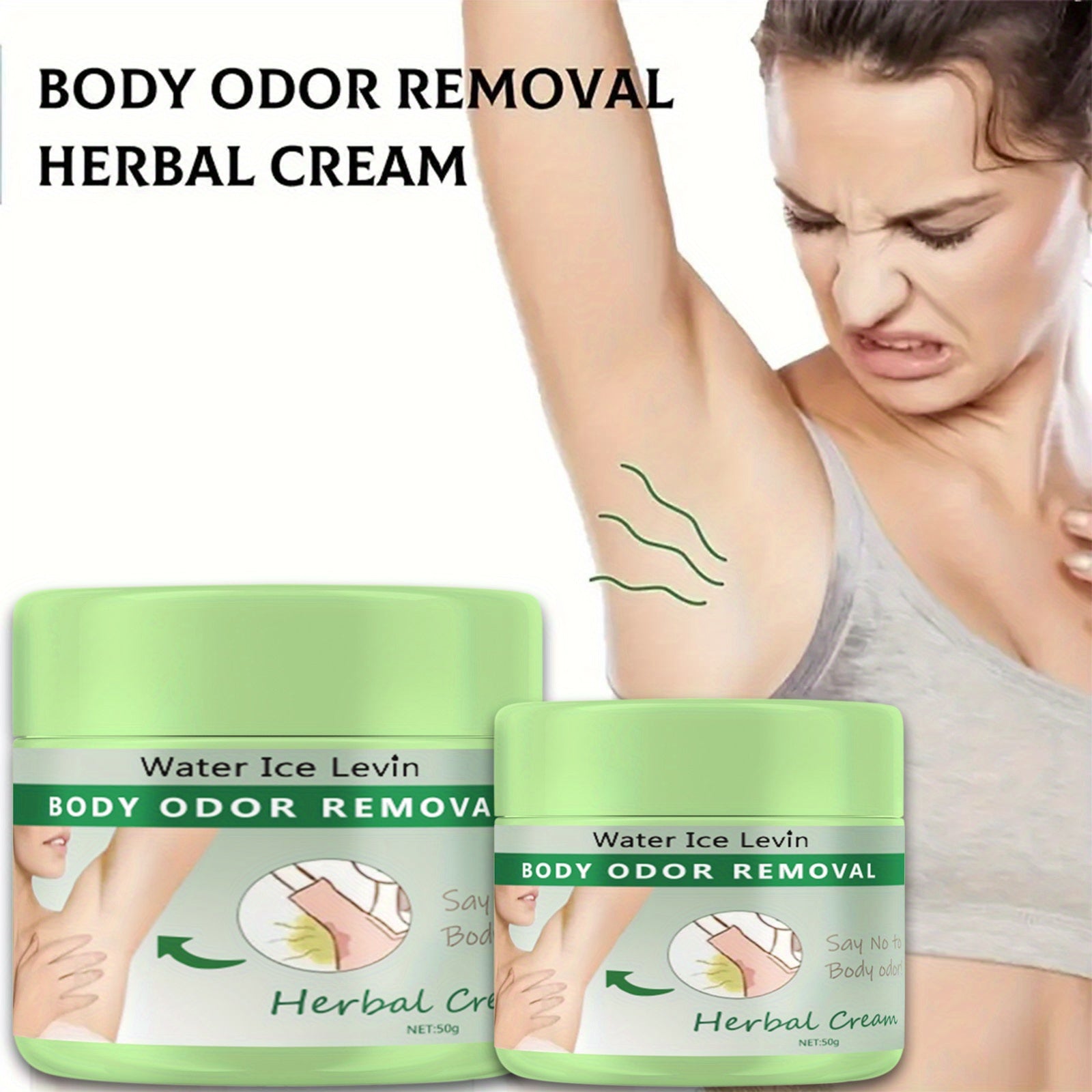 50g Suv Muz Levin O'simlik Kremi - Tana Hidini Yo'qotish uchun Deodorant, Uzoq Muddatli Yangilanish, Gialuron Kislota va Glyitserin Bilan Boyitilgan, Namlantiruvchi, Gippoallergen, Barcha Teri Turlari Uchun.