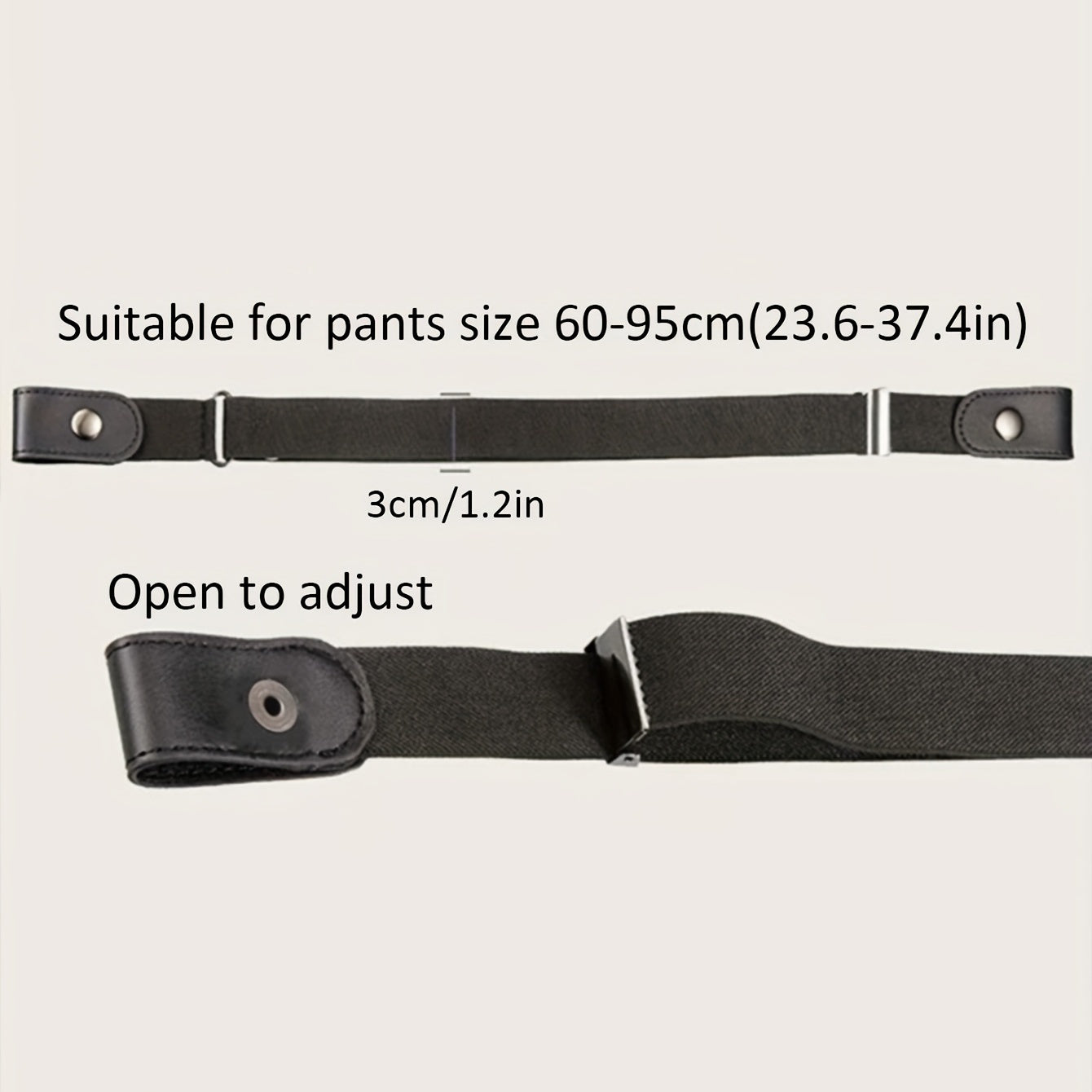 Elastic Tummy Control Belt for Men and Women No Buckle Adjustable Waist Shaping Belt